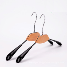 Manufactory direct non slip PVC coated metal wire and wood stainless steel clothes hanger